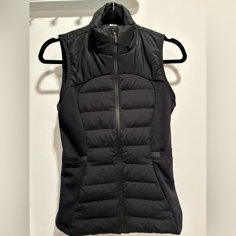 Lululemon Down for it All Black Vest - size 4